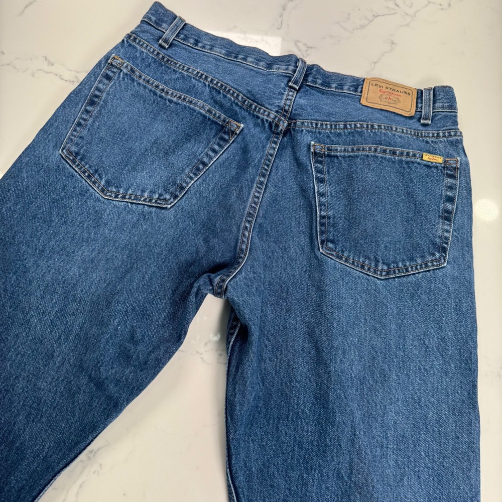 VTG Levi Strauss Men's Y2K Regular Fit Jeans Blue Denim W37 L28 Baggy Normcore